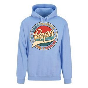 Papa Like A Grandpa Only Cooler Emblem Unisex Surf Hoodie