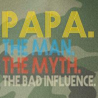 Papa Man Myth The Bad Influence Retro Legacy Tie Dye Trucker Hat