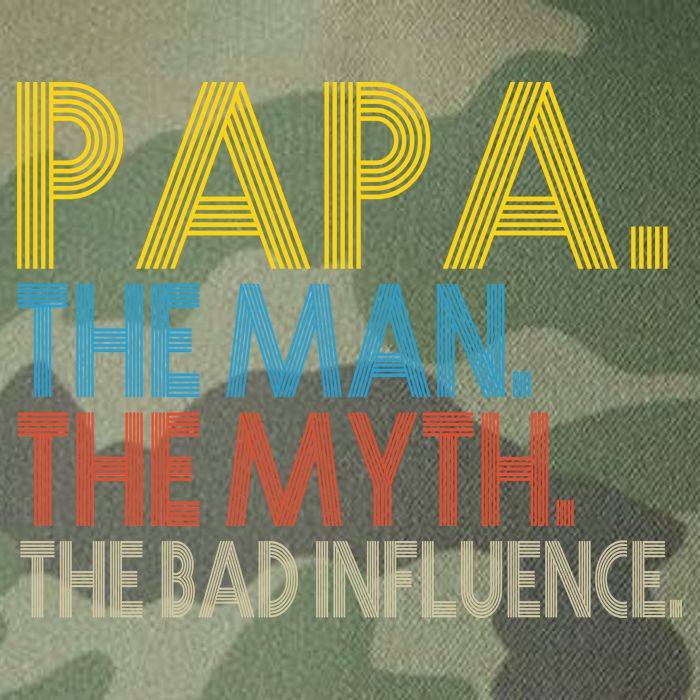 Papa Man Myth The Bad Influence Retro Legacy Tie Dye Trucker Hat