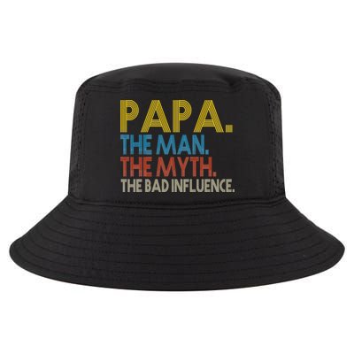 Papa Man Myth The Bad Influence Retro Cool Comfort Performance Bucket Hat