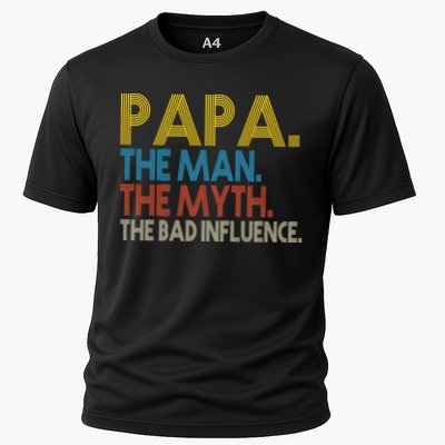 Papa Man Myth The Bad Influence Retro Cooling Performance Crew T-Shirt