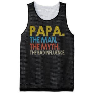 Papa Man Myth The Bad Influence Retro Mesh Reversible Basketball Jersey Tank