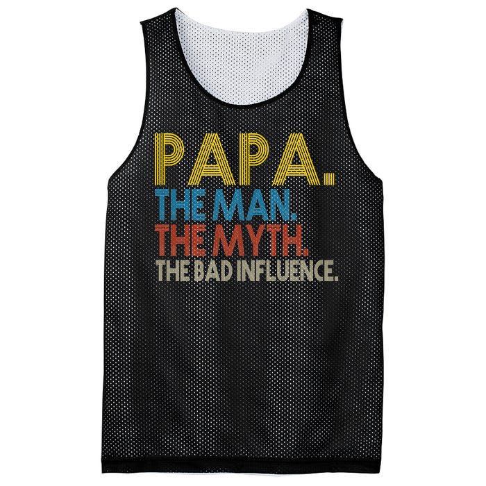 Papa Man Myth The Bad Influence Retro Mesh Reversible Basketball Jersey Tank