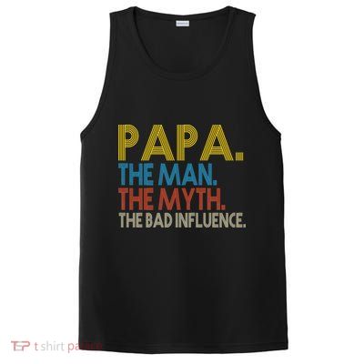 Papa Man Myth The Bad Influence Retro PosiCharge Competitor Tank