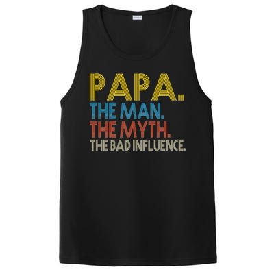 Papa Man Myth The Bad Influence Retro PosiCharge Competitor Tank