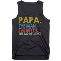 Papa Man Myth The Bad Influence Retro Tank Top