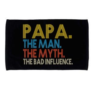 Papa Man Myth The Bad Influence Retro Microfiber Hand Towel