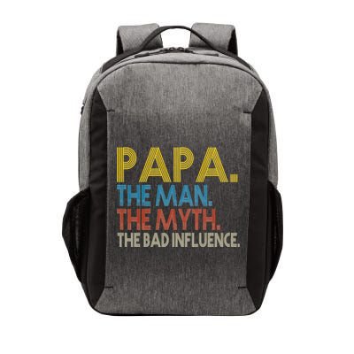 Papa Man Myth The Bad Influence Retro Vector Backpack