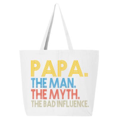 Papa Man Myth The Bad Influence Retro 25L Jumbo Tote