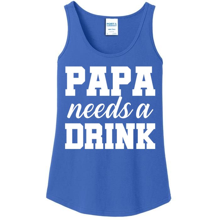 Papa Needs A Drink Ladies Essential Tank