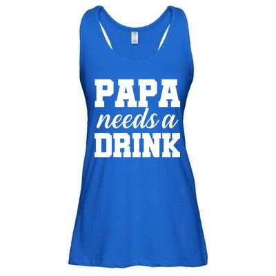 Papa Needs A Drink Ladies Essential Flowy Tank