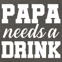 Papa Needs A Drink Cotton Canvas Backpack