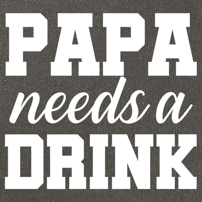 Papa Needs A Drink Cotton Canvas Backpack