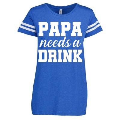 Papa Needs A Drink Enza Ladies Jersey Football T-Shirt