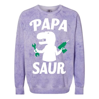 Papa Saur Fix Things Colorblast Crewneck Sweatshirt