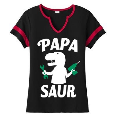 Papa Saur Fix Things Ladies Halftime Notch Neck Tee