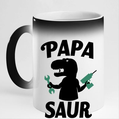 Papa Saur Fix Things 11oz Black Color Changing Mug