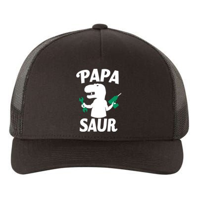 Papa Saur Fix Things Yupoong Adult 5-Panel Trucker Hat