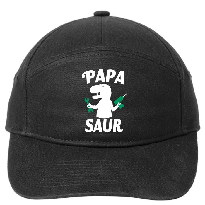 Papa Saur Fix Things 7-Panel Snapback Hat