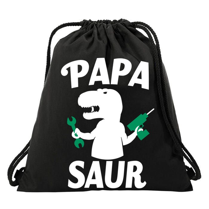 Papa Saur Fix Things Drawstring Bag