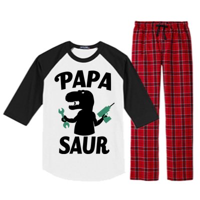 Papa Saur Fix Things Raglan Sleeve Pajama Set