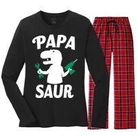 Papa Saur Fix Things Women's Long Sleeve Flannel Pajama Set 