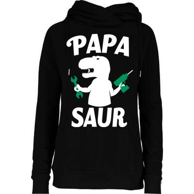 Papa Saur Fix Things Womens Funnel Neck Pullover Hood