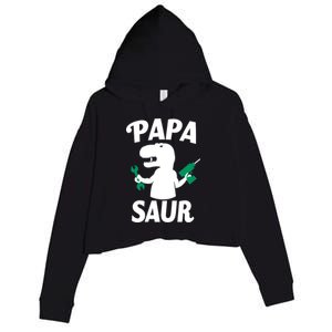 Papa Saur Fix Things Crop Fleece Hoodie