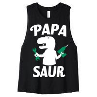 Papa Saur Fix Things Women's Racerback Cropped Tank