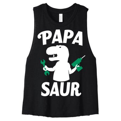 Papa Saur Fix Things Women's Racerback Cropped Tank