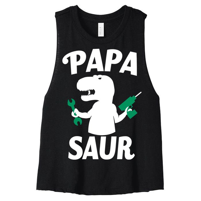 Papa Saur Fix Things Women's Racerback Cropped Tank