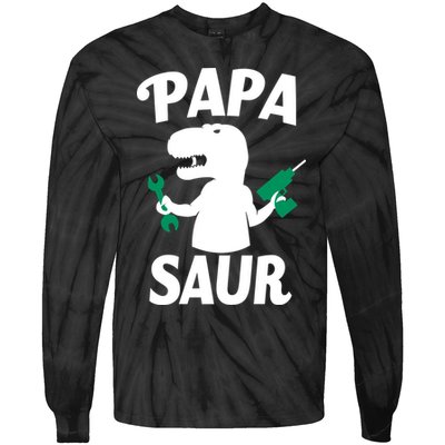 Papa Saur Fix Things Tie-Dye Long Sleeve Shirt