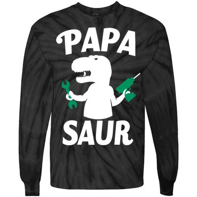 Papa Saur Fix Things Tie-Dye Long Sleeve Shirt