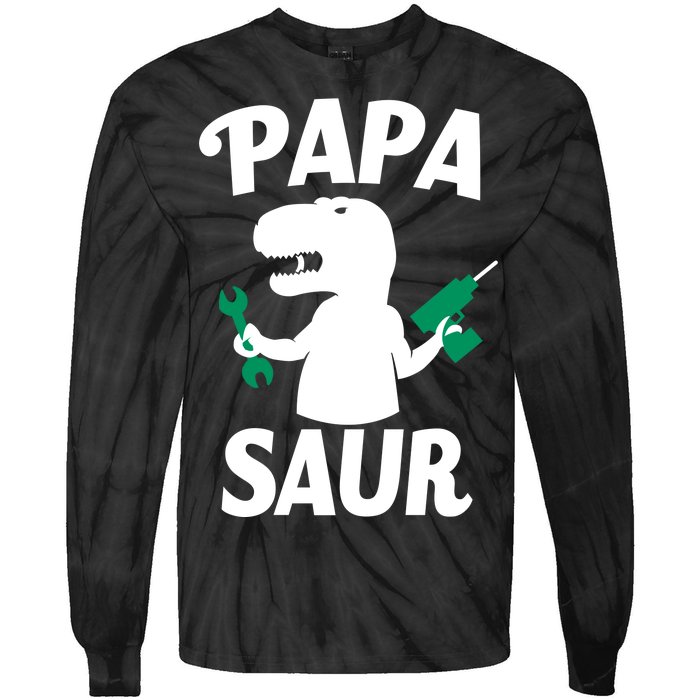 Papa Saur Fix Things Tie-Dye Long Sleeve Shirt