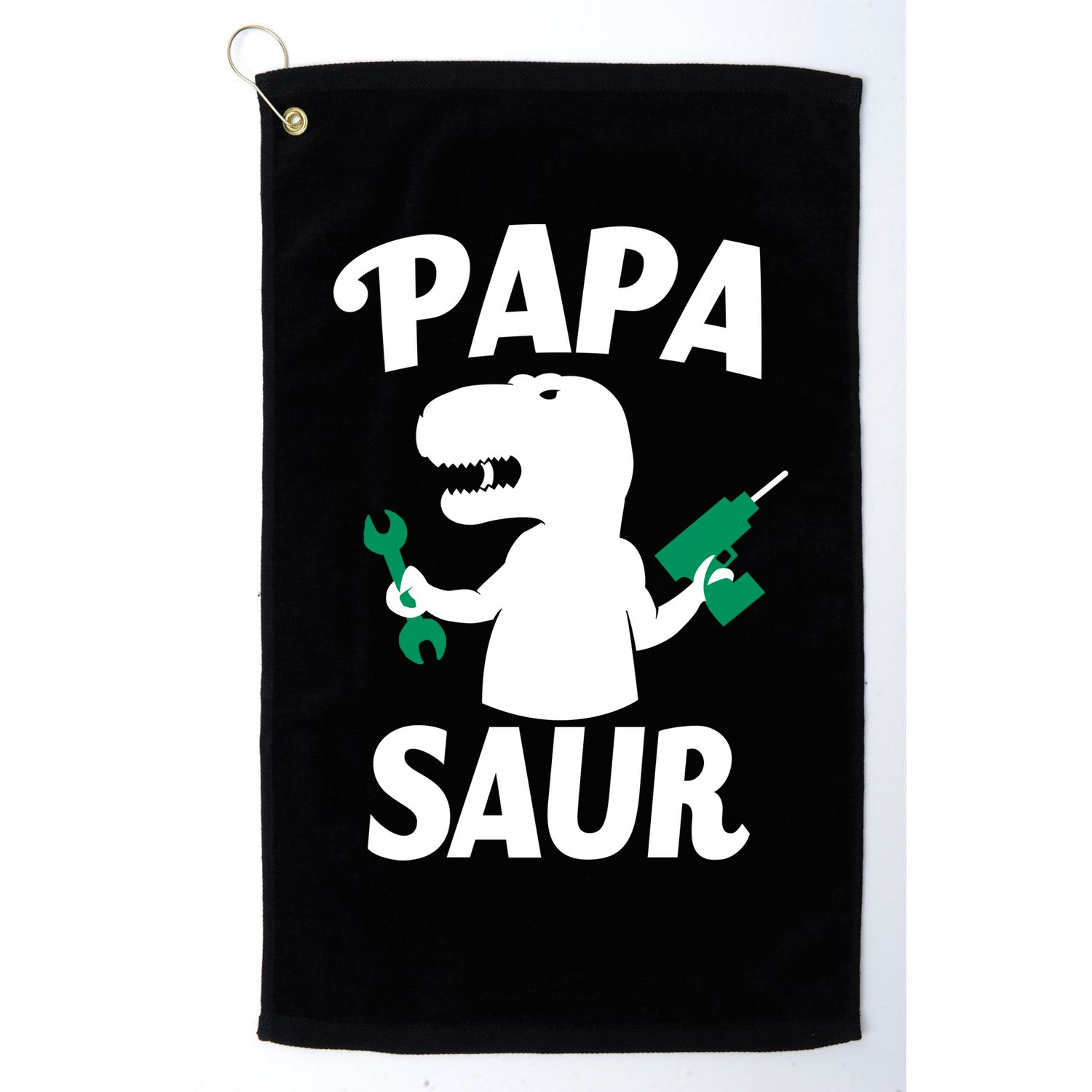 Papa Saur Fix Things Golf Towel