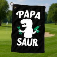 Papa Saur Fix Things Golf Towel