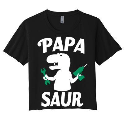 Papa Saur Fix Things Women's Crop Top Tee