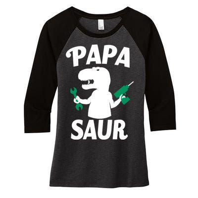 Papa Saur Fix Things Women's Tri-Blend 3/4-Sleeve Raglan Shirt