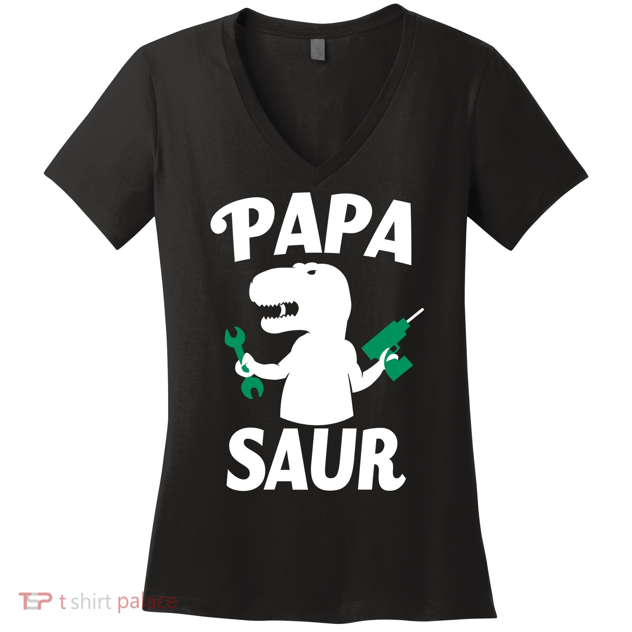 Papa Saur Fix Things Women's V-Neck T-Shirt