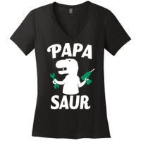 Papa Saur Fix Things Women's V-Neck T-Shirt