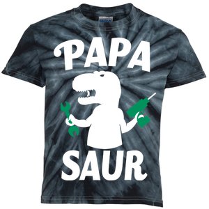 Papa Saur Fix Things Kids Tie-Dye T-Shirt