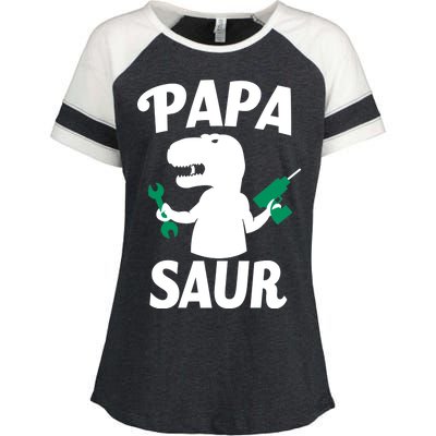 Papa Saur Fix Things Enza Ladies Jersey Colorblock Tee