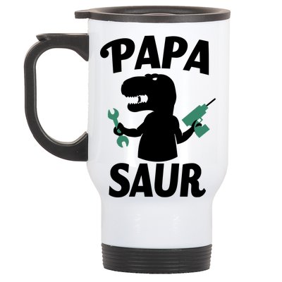 Papa Saur Fix Things Stainless Steel Travel Mug