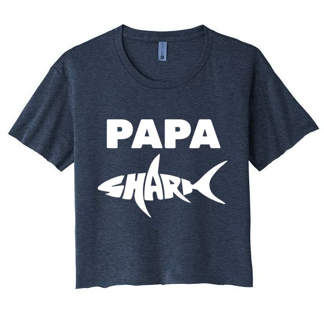 Papa Shark Crop Top