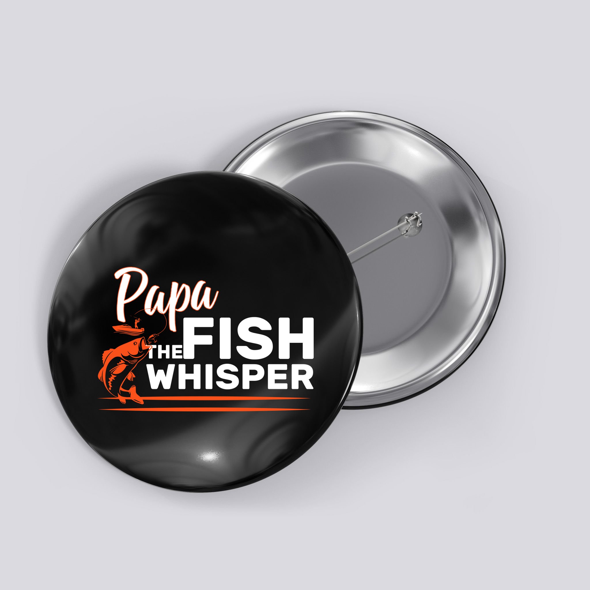 Papa The Fish Whisper Button