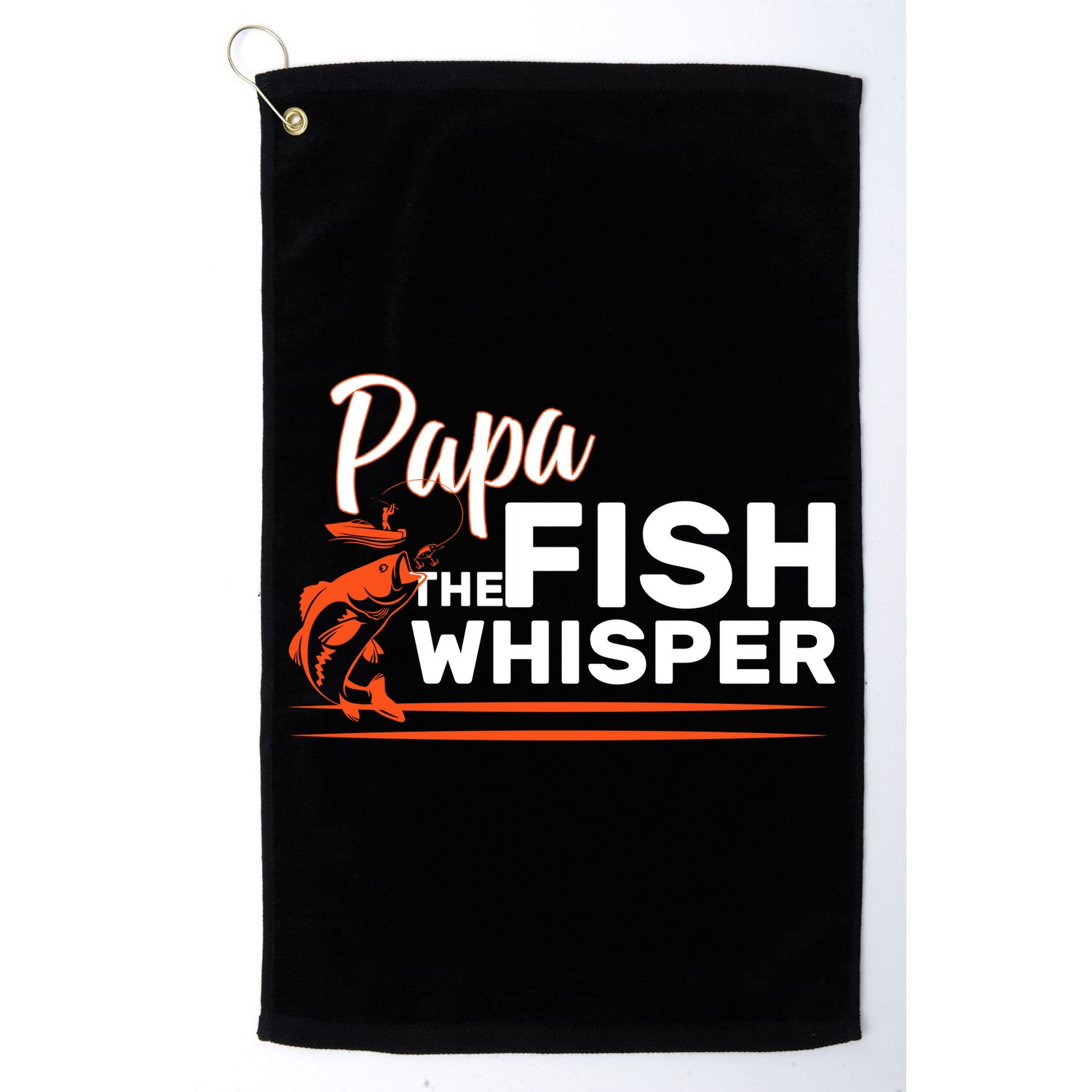 Papa The Fish Whisper Golf Towel