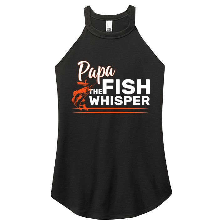 Papa The Fish Whisper Women's Perfect Tri Rocker Tank