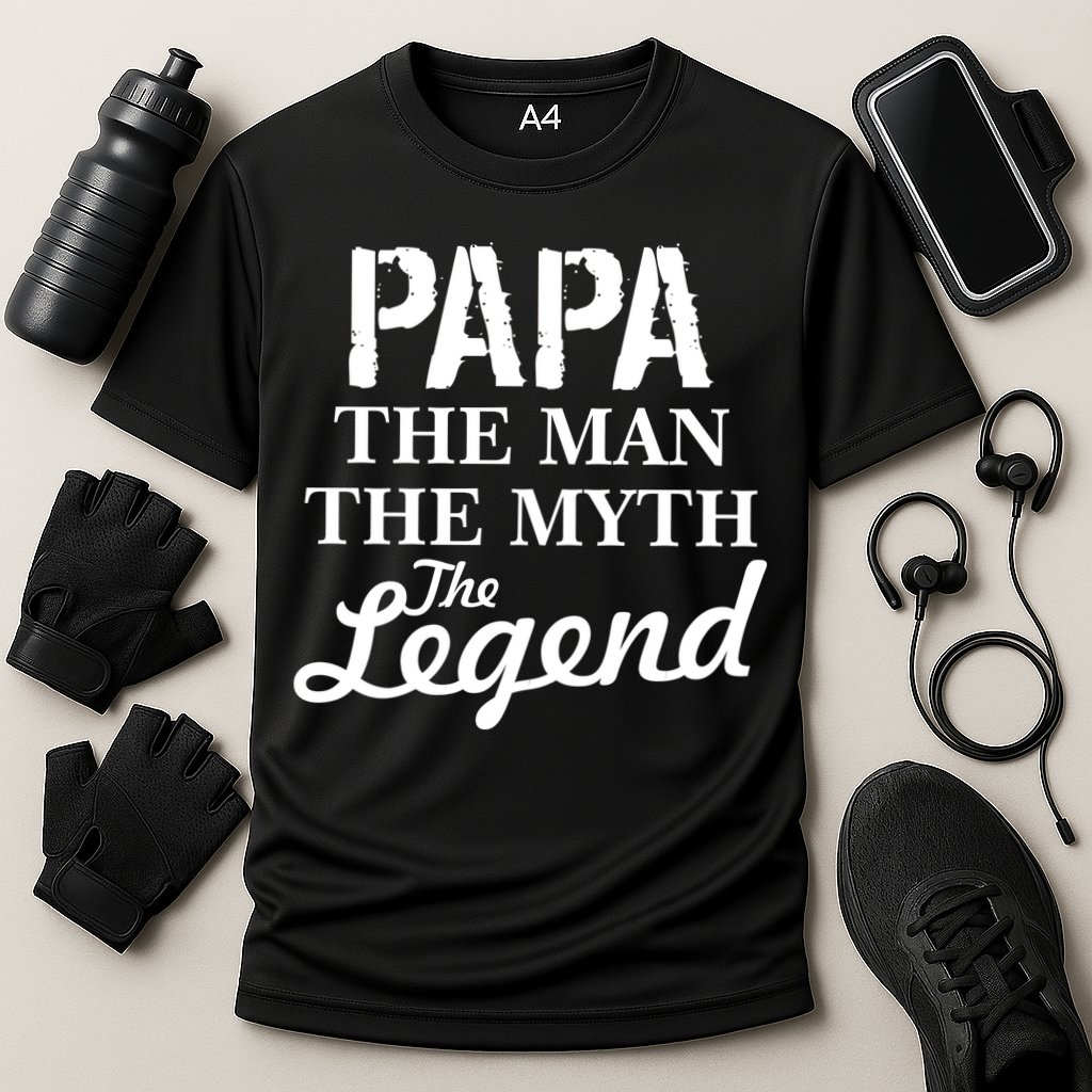 Papa The Man Myth Legend Performance Shirt