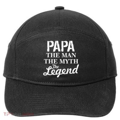 Papa The Man Myth Legend 7-Panel Snapback Hat