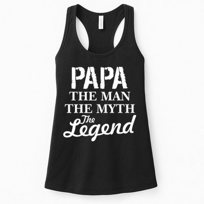 Papa The Man Myth Legend Womens Tank Top